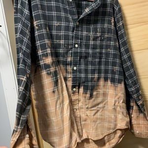 Bleached oversized flannel